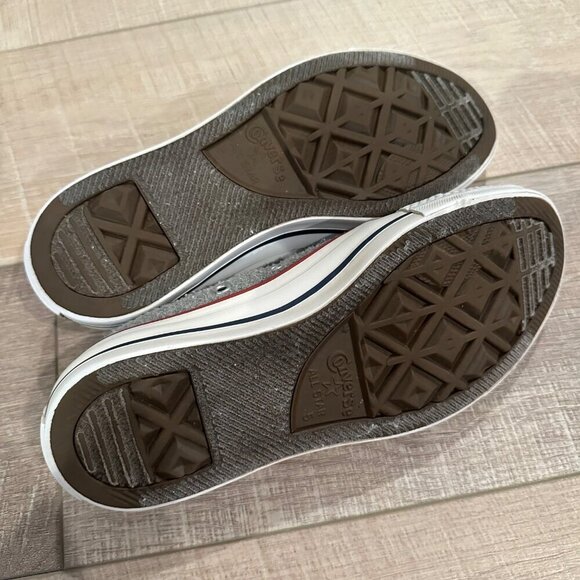 CONVERSE GRAY FLEECE SNEAKER SHOES SIZE WOMENS 7 540339F - Picture 7 of 9